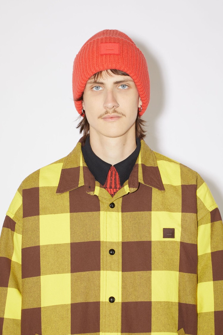 Yellow / Brown Acne Studios Check Padded Men's Jackets | XIGZ-74053